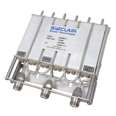 Duplexer Móvil / 806-960 MHz / 6 Cavidades / 45 MHz Separación / 50 W / BNC Hembra / 1.31' Altura | SIERRA STORE