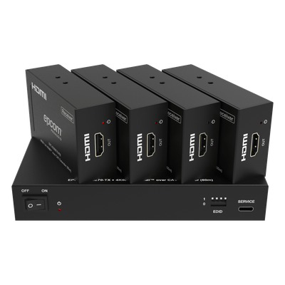 Splitter Extensor HDMI 1x4 / 4K@60Hz / Transmisión 60 m (196.9 ft) / Cable Cat6 / EDID / HDCP 2.2 / Salida Loop | SIERRA STORE