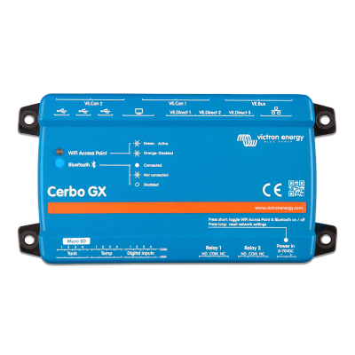 Centro de comunicaciones / Monitoreo remoto / Pantallas táctiles 5" y 7" / Conectividad Bluetooth / VRM / VE.Direct, VE.Bus, VE.CAN | SIERRA STORE
