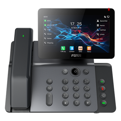 Teléfono IP Ejecutivo / 20 Líneas SIP / Pantalla Táctil IPS 7" / Wi-Fi 6 / Bluetooth 5.4 / Handset Inalámbrico / PoE / Gigabit Dual | SIERRA STORE