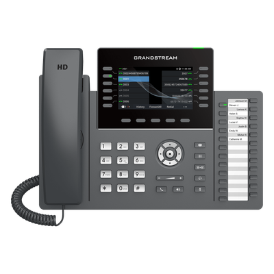 Teléfono IP / 12 Líneas / 24 Teclas Programables / Wi-Fi 6 / PoE / Pantalla LCD 4.3 Pulgadas / Bluetooth / Audio HD | SIERRA STORE