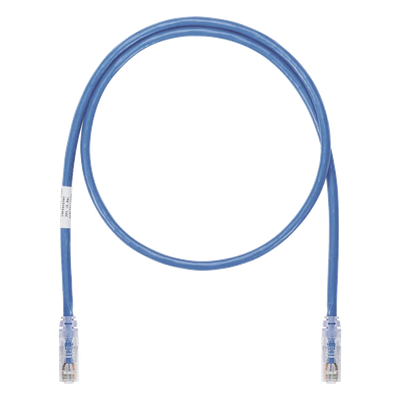 PANDUIT UTP6ASD7BU - Cable de Parcheo UTP, Cat6A, 26 AWG, CM, Color Azul, 7ft | SIERRA STORE