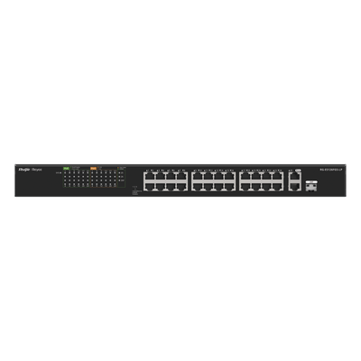 Switch PoE+ No Administrable / 24 Puertos 10/100 PoE+ / 2 Uplinks Gigabit / 1 SFP Combo / 180W / 8.8 Gbps / 1U | SIERRA STORE