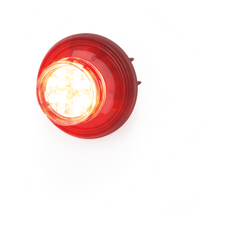 Estrobo Oculto LED / 12 LEDs / Rojo/Claro / 12-24 V DC / Bisel Negro / Lente Transparente / 0.39 ft Perfil Bajo | SIERRA STORE