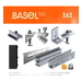 Sistema de Montaje Solar BASEL / Flat Roof Single Row / 1 Modulo / Riel N RAIL 4.72 / Soportes N3 BASEL / Resistencia Viento 140 km/h | SIERRA STORE
