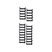 PANDUIT XGL-FMS42B - Kit de Administración de Cables / 42 UR / Dedos 100 mm / Altura 1865 mm (6.1 ft) / Ancho 25 mm / Color Negro | SIERRA STORE