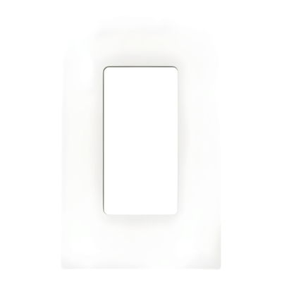 Placa de Pared Screwless / 1 Espacio (1 Gang) / Acabado Satinado Snow / Perfil Delgado 0.30 in (7.6 mm) / Apertura Estilo Designer | SIERRA STORE