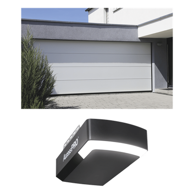 ACCESSPRO KITGAR149 - KIT COMPLETO Puerta D/ Garage 14x9 Pies / Lisa Linea Central / Color blanco / Insulada / Incluye Motor | SIERRA STORE