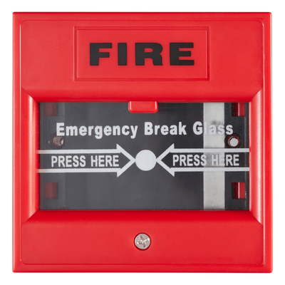 HIKVISION DS-K7PEB - Botón de Emergencia / Color Rojo con Leyenda FIRE / Interior / NO-NC / 3-36 VDC / 86x86x50 mm / 3.4x3.4x2.0 in | SIERRA STORE