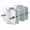 Herraje Adaptador de Mástil / Acero A-36 / Galvanizado en Caliente / Diámetro 3/4" a 2-1/4" / 4 Brackets / Tolerancia ±1 mm | SIERRA STORE