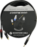Cable Audio 3.5mm a 2 RCA / Diferenciador Blanco y Rojo / Conectores Negros / 5m (16.4 ft) | SIERRA STORE