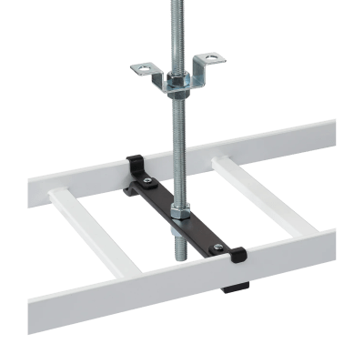 Kit de Soporte Central para escalerilla con Ajuste 12.00 pulgadas de Acero Color Negro / Incluye Varilla Roscada y Brackets / Para | SIERRA STORE