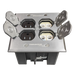 Caja de Piso Empotrable / Tapa Abatible Aluminio / Energía 127 V + Datos Voz/Datos / 2 Contactos 15A / 2 Módulos Keystone / Interior | SIERRA STORE