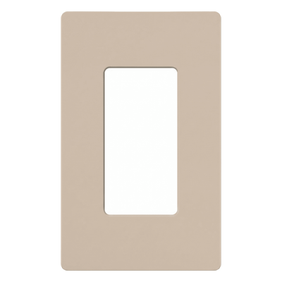 Placa de Pared / 1 Espacio / Diseño sin Tornillos / Perfil 7.6 mm / Acabado Satinado Taupe / Compatible con Controles Designer | SIERRA STORE