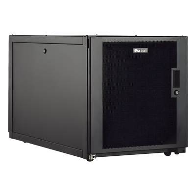PANDUIT E6212B1 - Gabinete Profesional de Telecomunicaciones, de Piso, 12 UR, 600 mm de Ancho y 1070 mm de Profundidad, Color Negro | SIERRA STORE