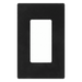 Placa de Pared / 1 Espacio / Sin Tornillos Visibles / Acabado Negro Brillante / 75 x 119 mm / Perfil 7.6 mm | SIERRA STORE