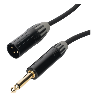 Cable de Audio XLR a Plug / 3 Polos Macho a 1/4 in Mono / Conectores Seetronic Serie M / Longitud 5 m (16.4 ft) / Triple Blindaje / | SIERRA STORE