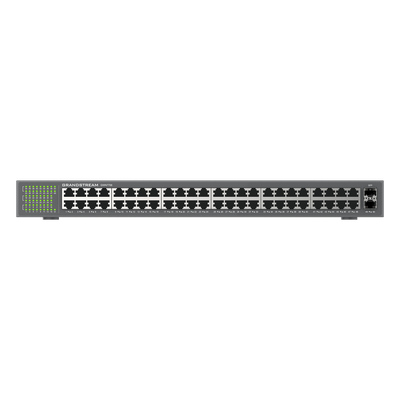Switch No Administrable / 48 Puertos Gigabit / 100 Gbps / 2 SFP / Montaje Rack / 9KB Jumbo Frame | SIERRA STORE