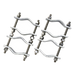 Juego de Abrazaderas Dobles / Mástiles 3.8 a 8.9 cm (1.5 a 3.5 in) / Separación 12 cm (4.75 in) / Acero Galvanizado / Torres Cuadradas | SIERRA STORE