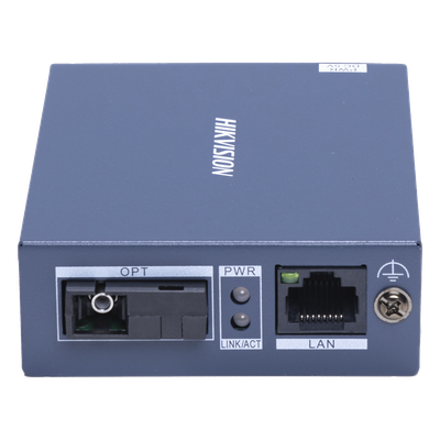 HIKVISION DS-3D01R-A(B) - Convertidor de Medios / Receptor Óptico RX / Fibra Monomodo SC / Alcance 20 km (12.4 mi) / 1 Puerto SFP 100 | SIERRA STORE