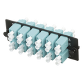 PANDUIT FAP12WAQDLCZ - Placa Acopladora de Fibra Óptica / 12 LC Duplex / 24 Fibras OM3/OM4 / Color Aqua / Montaje 1RU/2RU/4RU/Zero RU | SIERRA STORE