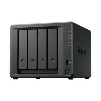 NAS DiskStation DS425+ | 4 Bahías | Intel Celeron J4125 2.7 GHz | 2 GB DDR4 / 2.5GbE + 1GbE | 2 Puertos USB 3.2 Gen 1 | 2 ...