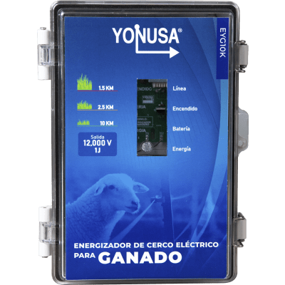 Energizador para Ganado 10,000Volts-2JOULES/ 25,000 metros lineales de protección / Cercas Electrificadas | SIERRA STORE