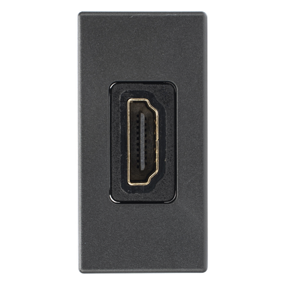 Módulo HDMI / Hembra-Hembra / Full HD 1080p / 4K / Acabado Grafito RAL 7021 / Sistema Modular K45 | SIERRA STORE