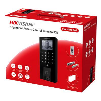 HIKVISION DS-KAS807 - Kit Terminal Control Acceso Biométrico / Huella Digital y QR / 2.4" LCD / 5000 Huellas + 5000 Tarjetas / IP65 / | SIERRA STORE