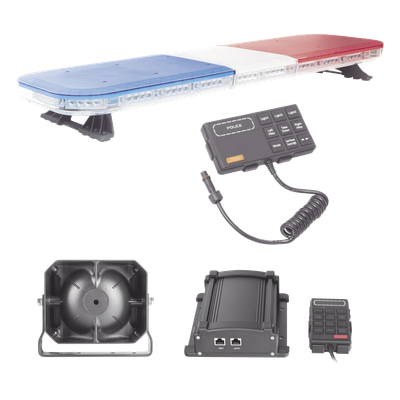 Kit de Señalización LED / 88 Luces Ultra Brillantes / Barra 118 cm (46.5 in) / IP65 / Sirena 100W / 13 Patrones Programables | SIERRA STORE