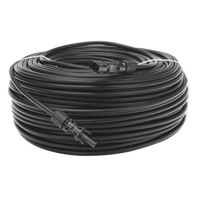 Cable Fotovoltaico 100 m, Negro, Calibre 10 AWG con Terminales MC4 en Ambos Extremos | SIERRA STORE