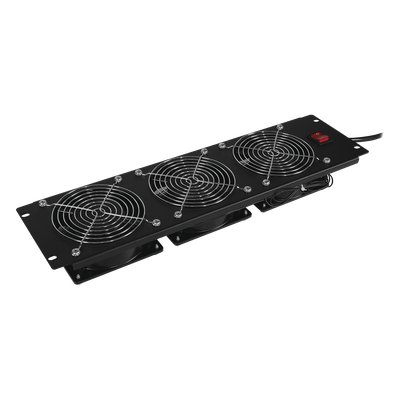 Kit de Ventiladores para Rack 19 in / 110-120 Vca / 3 UR / 290 CFM / 2 m Cable NEMA 5-15P / 48 dBA / Acero Laminado | SIERRA STORE