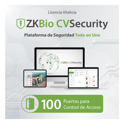 Licencia de Software / Gestión de 100 Puertas / Control de Acceso / Compatible con InBio Pro y Biométricos ZKTeco | SIERRA STORE