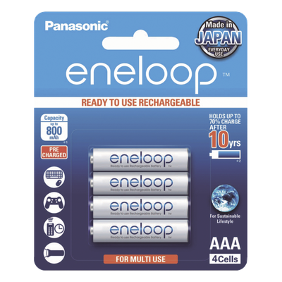 Batería Recargable AAA 1.2V ENELOOP / Ni-HM / Paquete de 4 Baterías | SIERRA STORE