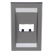 PANDUIT CFPE2IGY - Placa de Pared Vertical / 2 Puertos Mini-Com / Espacios para Etiquetas / 2.75 x 4.5 in / Gris | SIERRA STORE