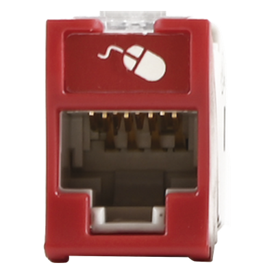 SIEMON U5-H03NS - Jack / Cat5e UTP / Montaje Híbrido Plano o Angulado / Color Rojo / Punch Down 110 / -10 a 60°C | SIERRA STORE