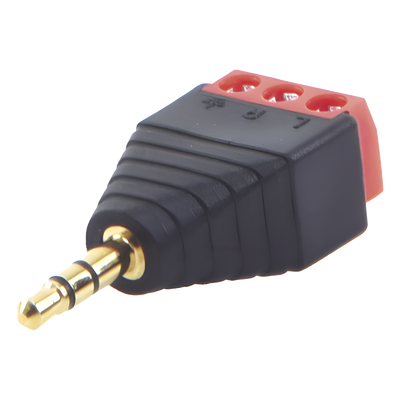 Conector de audio / 3.5mm macho estéreo / Terminal de tornillo 3 pines / 28-16 AWG / Compacto | SIERRA STORE