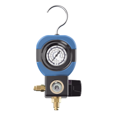 EPCOM AM1V - Manifold de Refrigeración / 1 Válvula / Múltiples Refrigerantes / Rango -30 inHg a 500 psi / Interfaz 1/4" SAE / Diámetro | SIERRA STORE