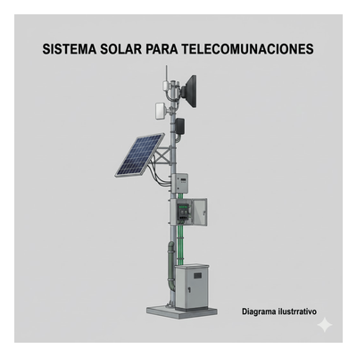 Kit Solar PoE / 225 W / 24 Vcc / 2 Salidas / 120 Ah / 48 h Autonomía | SIERRA STORE