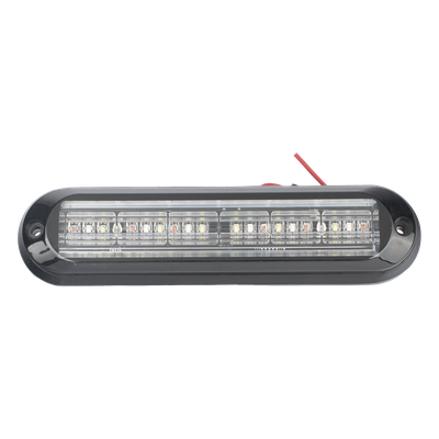 Luz Auxiliar / 18 LEDs 3W / IP67 / Tricolor Rojo/Claro/Azul / 142.6×36×14 mm / 12 Patrones / ECE R65 / SAE J595 Clase I | SIERRA STORE