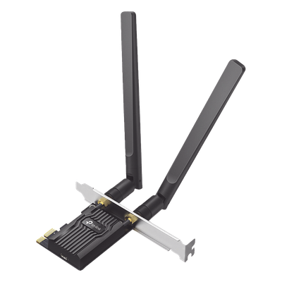 Adaptador PCIe Wi-Fi 6 / AX1800 Mbps / Doble Banda 2.4/5 GHz / Bluetooth 5.2 / MU-MIMO 2x2 / WPA3 / Antenas 2 dBi Desmontables | SIERRA STORE