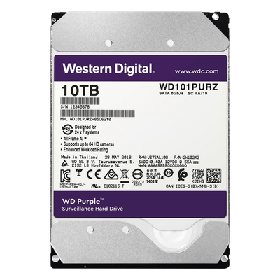 Disco duro WD de 10TB / 7200RPM / Optimizado para Videovigilancia | SIERRA STORE