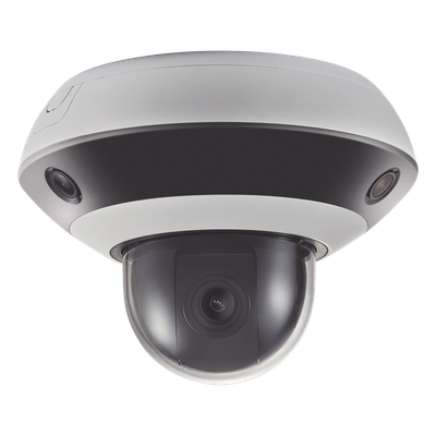 HIKVISION DS-2PT3326IZ-DE3(B) - Mini Domo PanoVu 2 Megapixel / 1 PTZ 4X Zoom + 3 Lentes Panorámicos 360° / H.265 / 10 mts IR / Uso en | SIERRA STORE