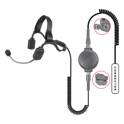 Micrófono de Solapa con Tubo Acústico / Cancelación de Ruido / Conducción Ósea / IP67 / 5 Pines / Compatible Kenwood TK2402 TK3312 | SIERRA STORE