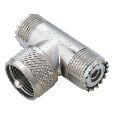 Adaptador en "T" AMPHENOL, de UHF Macho (PL-259) a Doble UHF Hembra (SO-239) para WP-629, WP-639, WP-641. | SIERRA STORE