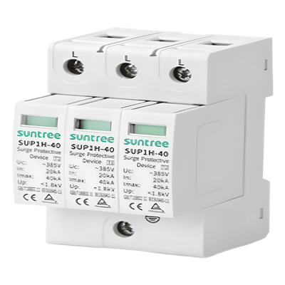 Supresor de Picos / 440 VCA / 3 Polos / 40 kA / IP20 / -40°C a +80°C / Riel DIN 35 mm | SIERRA STORE