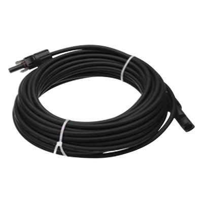 Cable Fotovoltaico 50 m, Negro, Calibre 10 AWG con Terminales MC4 en Ambos Extremos | SIERRA STORE