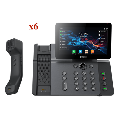 Teléfono IP Empresarial / Pantalla Táctil IPS 7' / Wi-Fi 6 Dual-Band / Bluetooth 5.4 / Micrófono Inalámbrico / 20 Líneas SIP / | SIERRA STORE