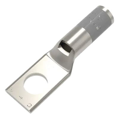 Zapata Terminal de Compresión BURNDY Cañón Corto para Tornillo de 3/8" y Calibre 4 AWG. | SIERRA STORE