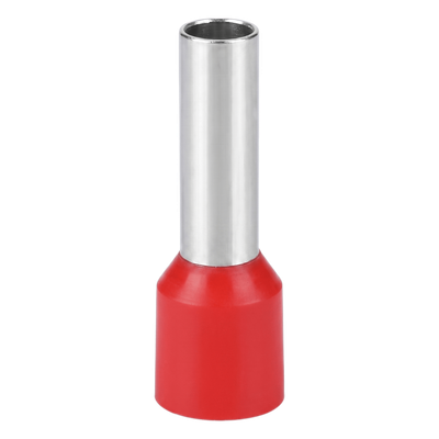 Conector Ferrule / 6 AWG (10 mm²) / Conductor Latón Estañado / Aislamiento PVC Rojo / 25 Piezas | SIERRA STORE